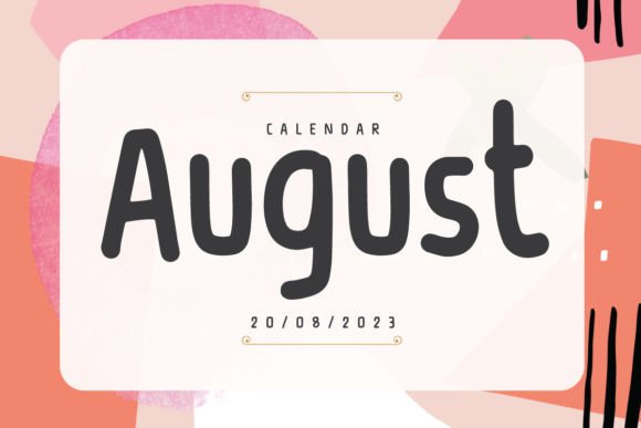 August: The Elegance of Modern Handwritten Design