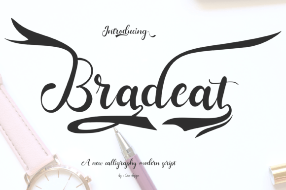 Bradeat Script: A Modern Calligraphy Font for Authentic Projects
