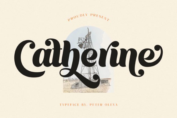 Catherine: Where Bold Confidence Meets Script Font Grace
