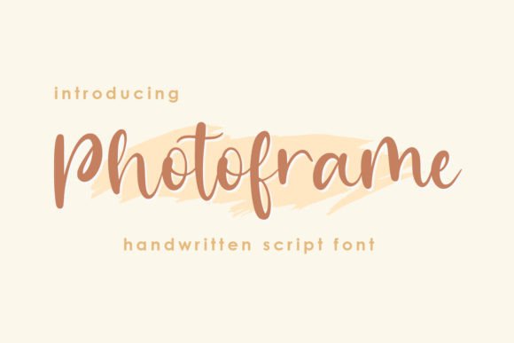 Photoframe: A Handwritten Script Font with a Modern Edge