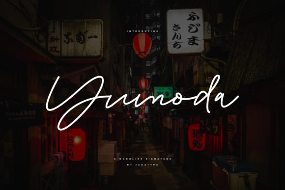 Yumoda: Crafting Visual Stories with a Stylish Monoline Script